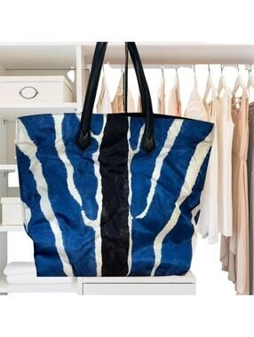 RARE FENDI ROMA Authentic Zebra Print Nylon Tote Bag